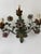 Late 19th Century 19th Century Big Italian Tole and Porcelain Flowers Polychrome Sconces 3 Lights For Sale - Image 5 of 8