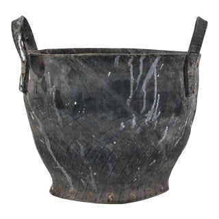 Vintage Indian Repurposed Rubber Basket For Sale