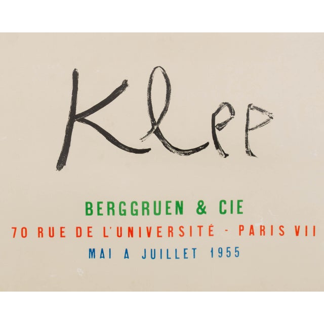 Paul Klee Original Paul Klee Mid-Century Lithograph Exhibition Poster, 1955 For Sale - Image 4 of 9