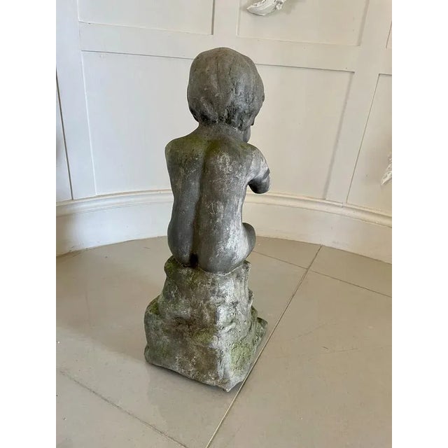 Victorian Musician Sculpture, 1870s, Lead For Sale - Image 7 of 8