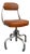 1940s Industrial Steel Leather Adjustable Swivel Task Chair by Domore Chair Company For Sale