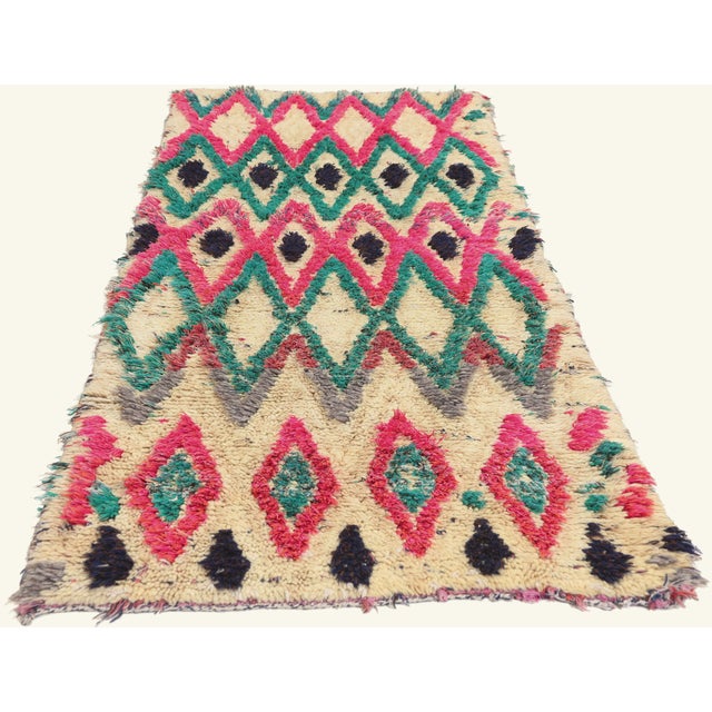 Tribal Vintage Azilal Moroccan Rug, 02'03 X 06'05 For Sale - Image 3 of 10
