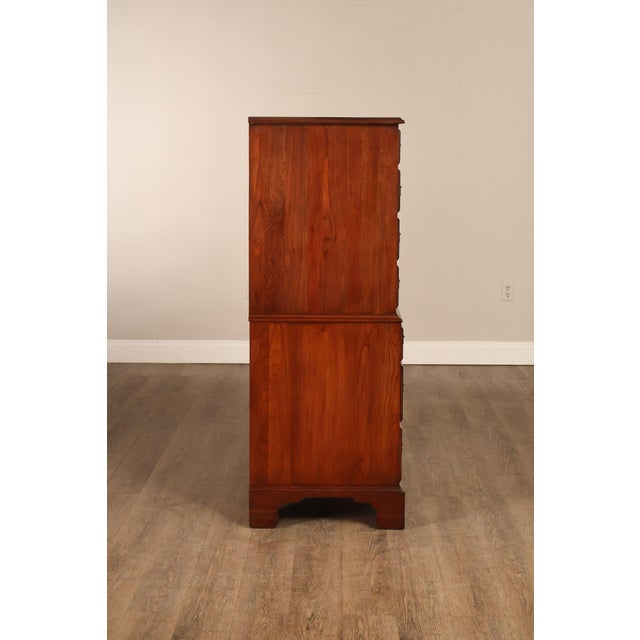 Henkel Harris Chippendale Style Cherry Tall Chest For Sale - Image 16 of 18