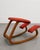 Mid Century Modern Westnofa Balans Variable Kneeling Chair – Original Norwegian Ergonomic Bentwood Chair in Red Upholstery For Sale In New York - Image 6 of 8