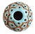Ceramic Mid-Century Modern Italian Sgraffito Turquoise Ceramic Tulipiere Vase by Saca For Sale - Image 7 of 10
