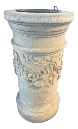 Antique Neoclassical Pedestal Planter with Original Zinc Insert, 1890s