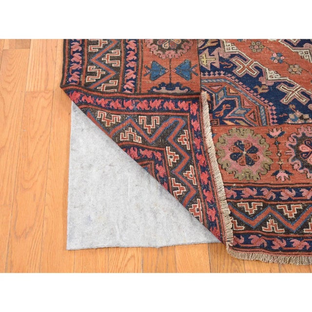 Red 1900s Red Antique Persian Rug For Sale - Image 8 of 11