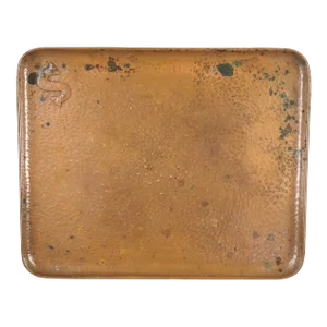 Early 20th Century Arts & Crafts Hand Hammered Copper Tray Initial S