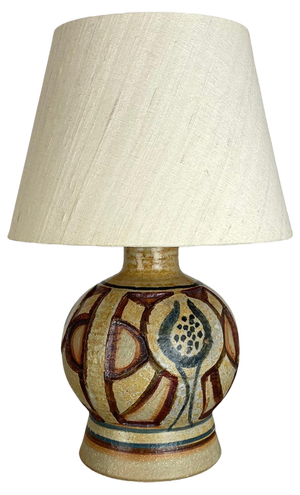 Ceramic Studio Pottery Table Light Base from Soholm Ceramic, Denmark, 1970s