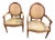 Louis XVI Style Medallion-Back Armchairs, 1800s, Set of 2 For Sale