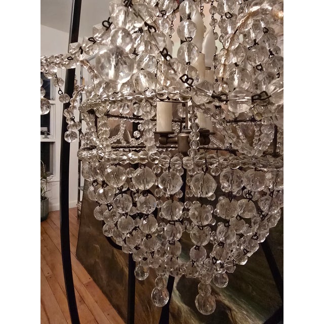 Vintage Mid Century Bagues Style Petite Chandelier For Sale - Image 10 of 10