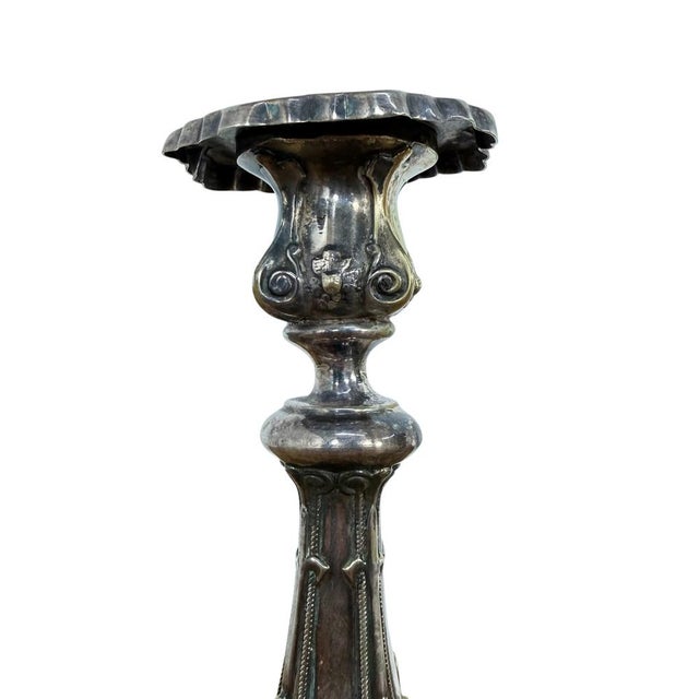 Art Nouveau Silver-Plated Candlesticks, 1890s, Set of 2 For Sale - Image 4 of 9