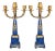 Pair of Early 20th-Century French Lapis Lazuli & Gilt Bronze Obelisk Candelabras For Sale