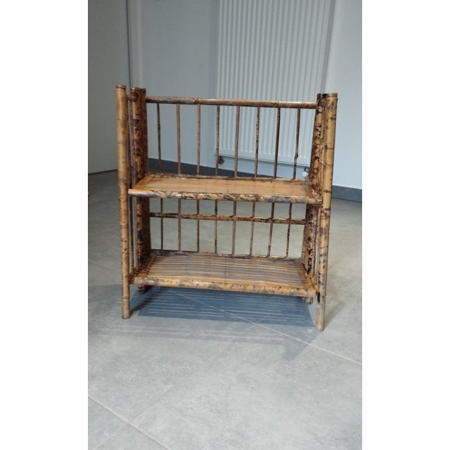 Folding Shelf in Bamboo and Wicker, 1800s For Sale - Image 6 of 18