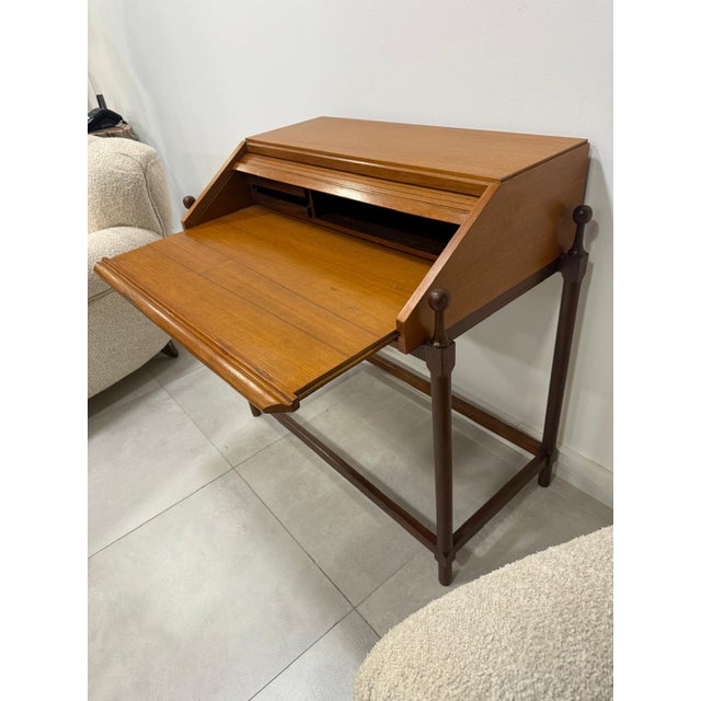 Wood Proserpio Brothers Writing Desk, 1960s For Sale - Image 7 of 16