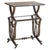 French Art Deco Wrought Iron + Black Fossil Marble Occasional Table, 1940s For Sale