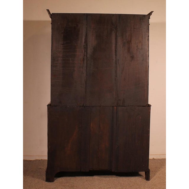Wood Small 18th Century Oak Linen Press For Sale - Image 7 of 12