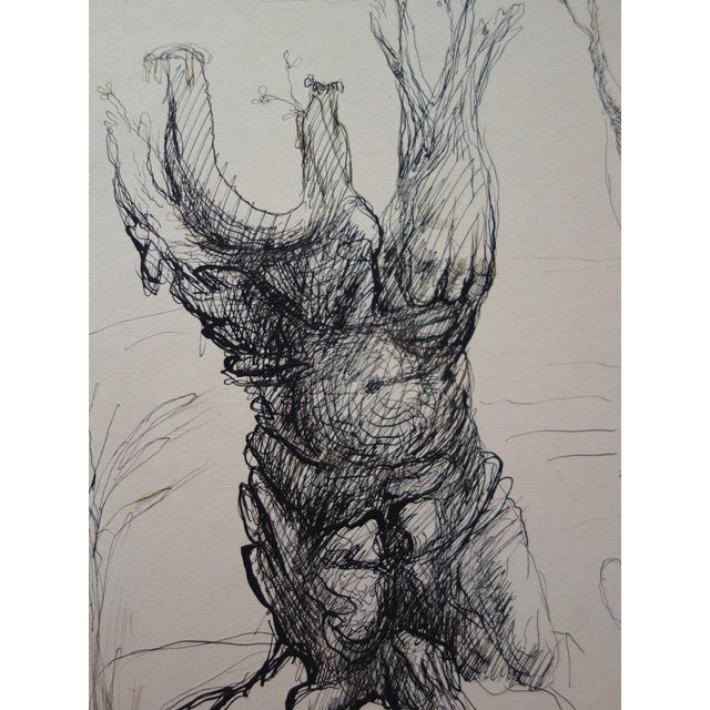 Edouard Goerg (1893 - 1969) Anthropomorphic trunk Original drawing in black ink (Original work entirely by the hand of the...