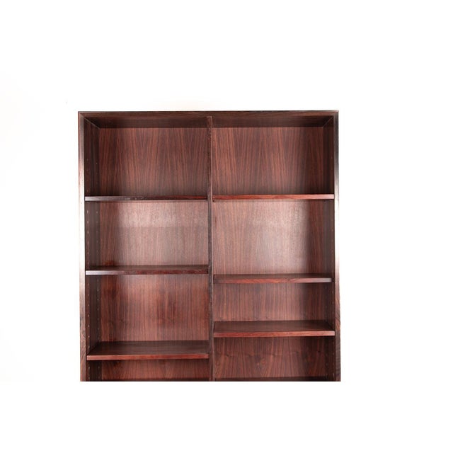 Large Danish Tall Bookcase in Rosewood by Erik Brouer for Brouers Mobelfabrik, 1960s, in Flawless conditions. Designed...