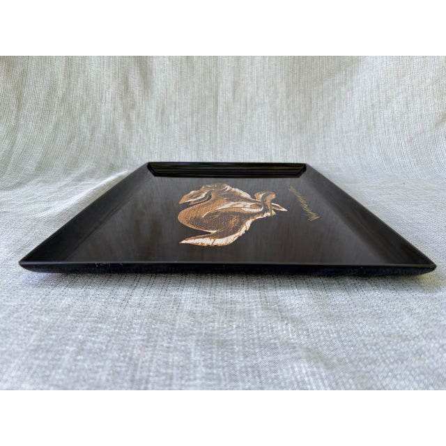 Vintage Couroc of Monterey Smiling Rabbit Tray For Sale In New York - Image 6 of 17