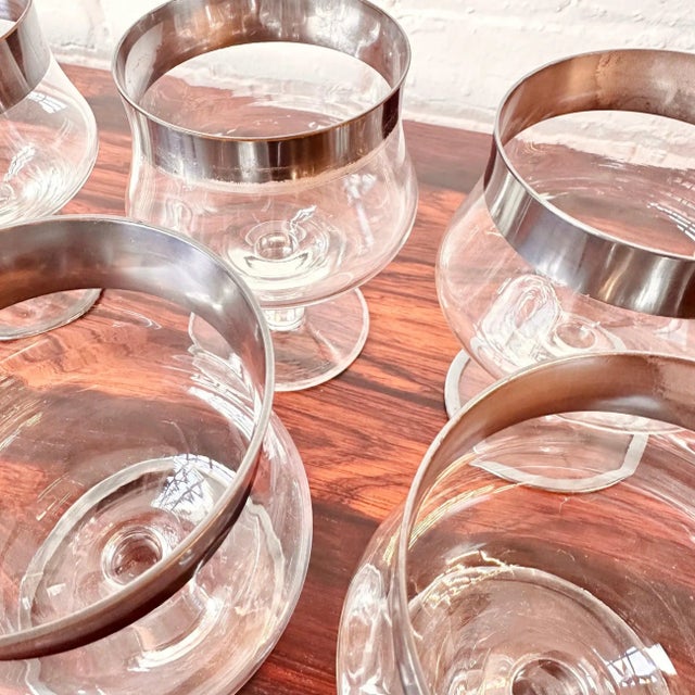 Dorothy Thorpe Silver Cocktail Stems - Set of 6 For Sale In Buffalo - Image 6 of 7