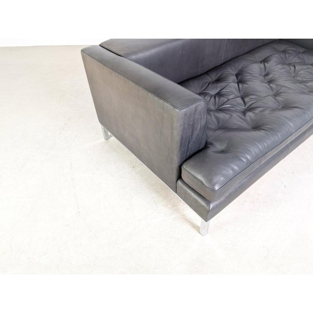 DS-0040 2-Seater Sofa in Black Leather from de Sede For Sale - Image 12 of 15