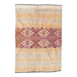 Vintage Decorative Small Kilim Rug - 3`11″ X 5`5″ For Sale