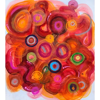 Floating Before My Consciousness, 2023, Acrylic, Oil Pastel and Colored Pencils on Paper For Sale