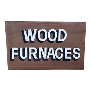 Hand Painted Advertising Metal Sign Wood Furnaces For Sale