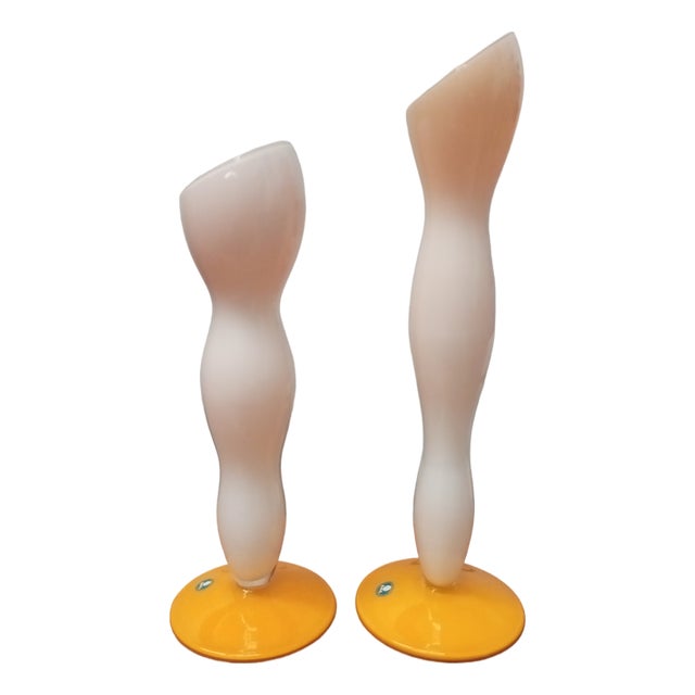 Vases from Barovier & Toso B.A.G. (Bohemia Art Glass), 1990s, Set of 2 For Sale