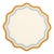Colorblock Blue/Amber Embroidered Linen Placemats, Set of 4 For Sale
