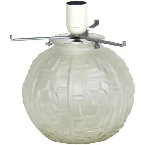 1920s 1920s Lalique Style Art Deco French Glass Lamp For Sale - Image 5 of 5