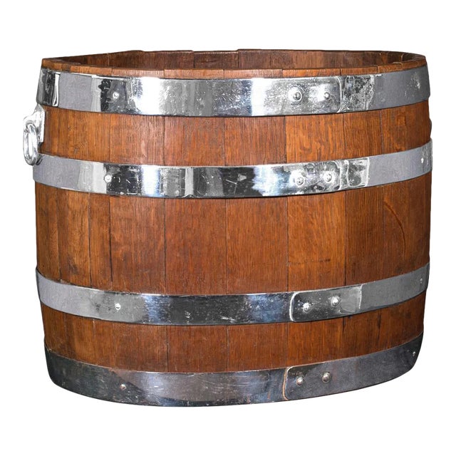 1850s Antique Victorian English Oak Fireside Bin For Sale