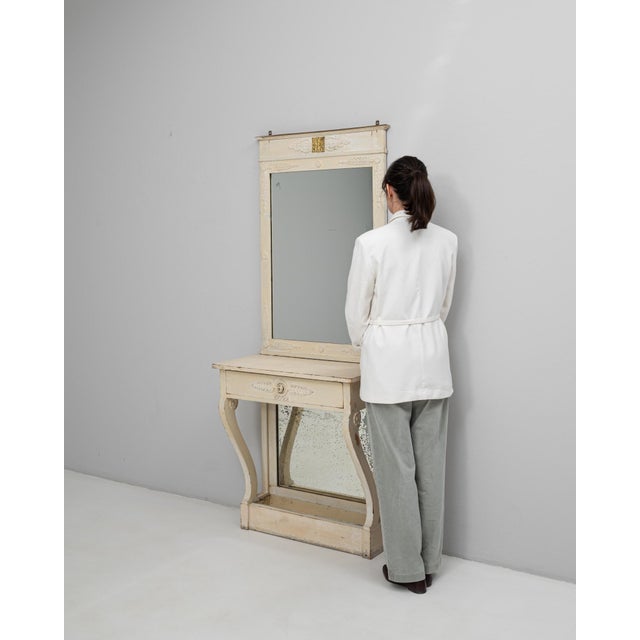 19th Century 19th Century French Wood White Patinated Vanity For Sale - Image 5 of 18