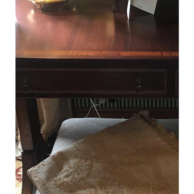 Alderson Drop-Leaf Writing Table in Mahogany With Rosewood and Satinwood Inlay For Sale - Image 4 of 6