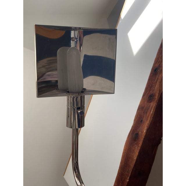 Modern Pre-Owned William Pharmacy Floor Lamp by J Randall Powers for Visual Comfort in Polished Nickel For Sale - Image 3 of 10