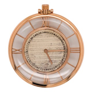 Vacheron Constantin 4798 Skeleton Roman Bezel 18k Rose Gold Pocket Watch For Sale
