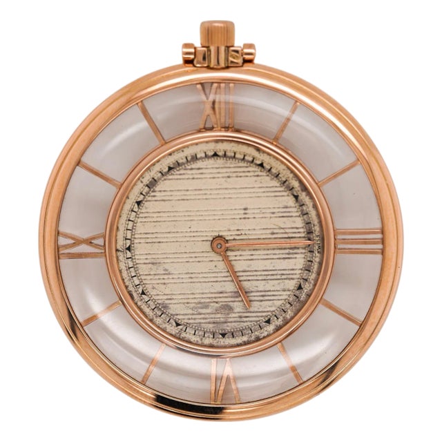 Vacheron Constantin 4798 Skeleton Roman Bezel 18k Rose Gold Pocket Watch For Sale