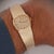 Champagne Vintage Rolex Precision 22m 18k Gold Champagne Dial Manual Wind Watch For Sale - Image 8 of 11