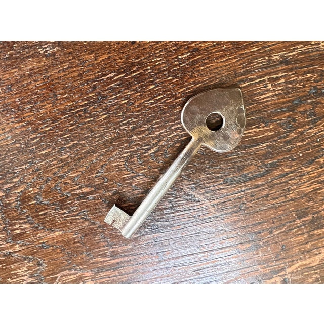 Brown Antique French Carved Oak Sideboard, Renaissance Revival Server With Figural Panels & Iron Hardware For Sale - Image 8 of 12