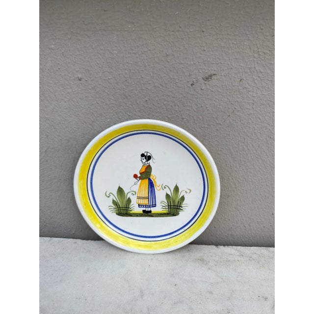 1950s French Miniature Quimper Plate, Circa 1950 For Sale - Image 5 of 5