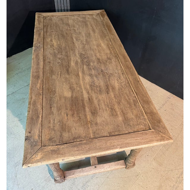 French Oak Farmhouse Dining Table, 1890s For Sale - Image 16 of 17