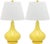 24 Inch H Gourd Glass Table Lamp in Yellow - a Pair For Sale - Image 4 of 4