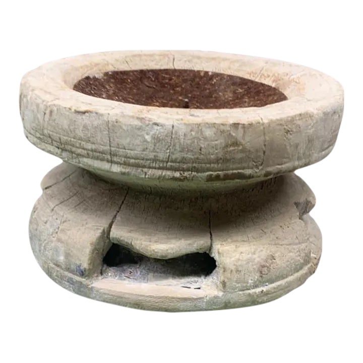 Vintage Indian Seed Extractor Candle Holder | Chairish