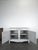 Louis XV Style Buffet in Light Grey Patinated Oak with 2 Doors and Drawer For Sale - Image 6 of 11
