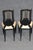 20th C. Set 12 Jansen Ebonized Louis XVI Style Lyre Back Dining Chairs For Sale - Image 9 of 17