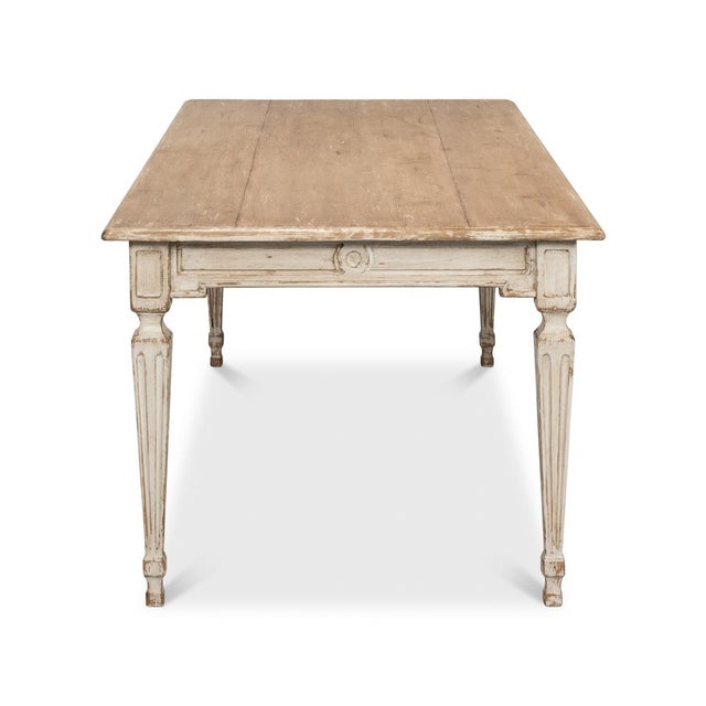 Gray Gray French Provincial Dining Room Table For Sale - Image 8 of 11