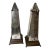 Pair of Antique Mirrored Obelisks For Sale