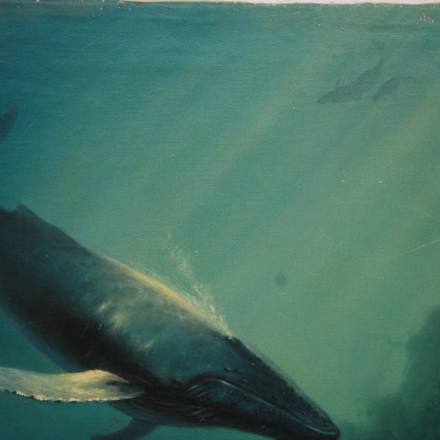 American Anthony Casay Signed Marine Life Painting 18" X 24" For Sale - Image 3 of 8