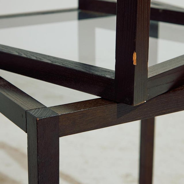 Brown Oak Nesting Tables, Set of 3 For Sale - Image 8 of 15